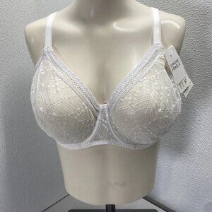 Simone Perele Women's Comete Molded Underwire Unlined Bra Size 34F | White
